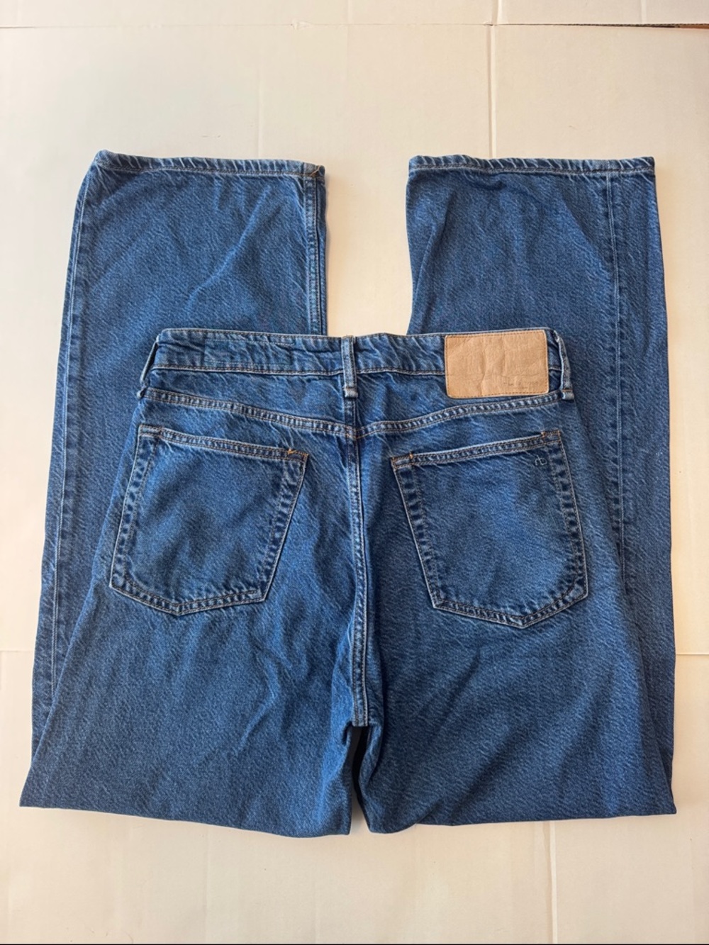 Rag & Bone Logan Featherweight Denim Low Rise Wide Leg Jeans Size 27 Lily Wash - Picture 11 of 13